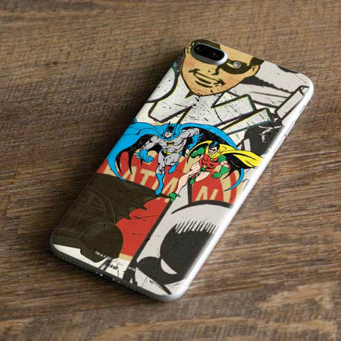 DC Comics Batman and Robin Vintage Action Pose iPhone 8 Plus Skin